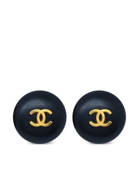 chanel lapusa button earrings|CHANEL Pre.